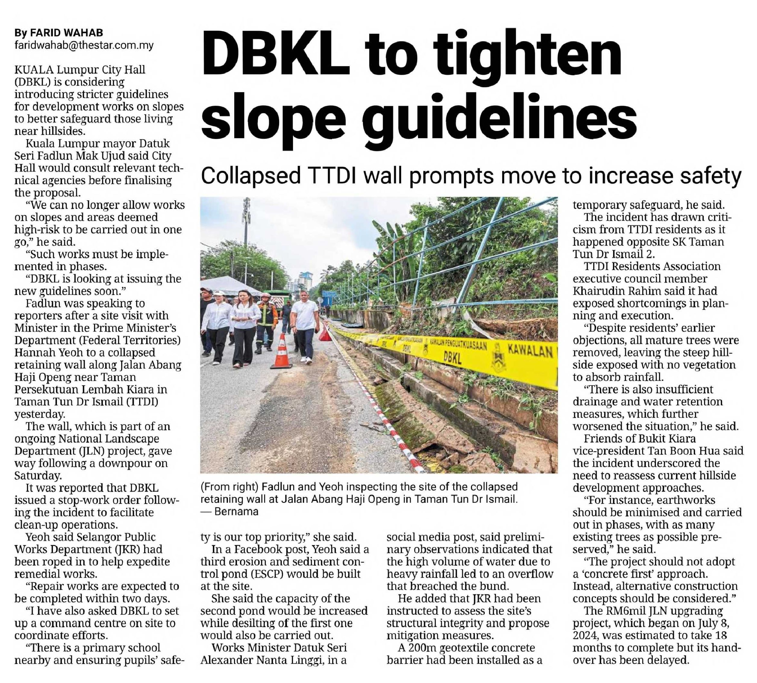 20 Apr 2026, Kuala Lumpur - DBKL to Tighten Slope Guidelines (The Star)